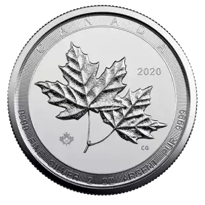 2020 2 oz Canadian Silver Twin Maples Coin (2)