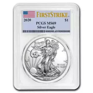 2020 American Silver Eagle PCGS MS 69 First Strike (Blue Label)