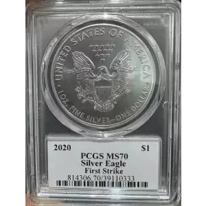 2020 American Silver Eagle PCGS MS 70 First Strike (General George W. Casey Jr. Signed) (2)