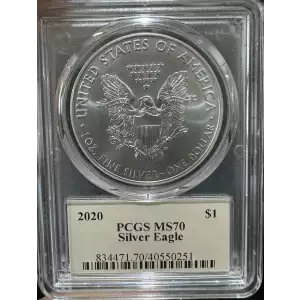 2020 American Silver Eagle PCGS MS 70 FS (Thomas Cleveland Signed - Gold Label)