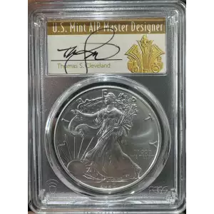 2020 American Silver Eagle PCGS MS 70 FS (Thomas Cleveland Signed - Gold Label) (2)