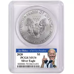 2020 Biden American Silver Eagle PCGS MS70 (2)