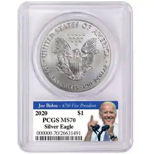 2020 Biden American Silver Eagle PCGS MS70 (2)