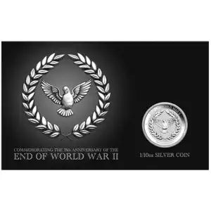 2020 End of WWII 75th Anniversary 1/10 oz Silver Coin in Card (2)