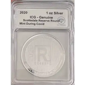 2020 IDC Verified 1oz Silver Scottsdale Reserve Round ICG Genuine - During COVID