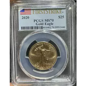 2020 PCGS MS70 $25 AGE