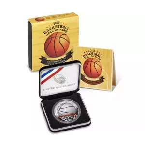 2020 Silver Basketball Hall of Fame Dollar 3 Pc Set (Colorized, proof, and uncirculated)