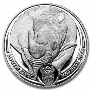 2020 South Africa 1 oz Platinum Big Five Rhino Proof (COA & Box) [DUPLICATE for #548126] (3)