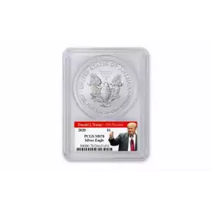 2020 TRUMP American Silver Eagle PCGS MS70 (2)