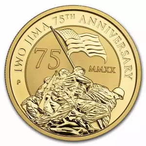 2020 Tuvalu 1 oz Gold Iwo Jima 75th Anniversary