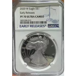 2020 W American Silver Eagle Early Releases PF70 Ultra Cameo