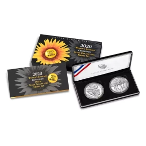 2020 Women's Suffrage Silver $1 19th Amendment Medal Set
