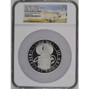 2021 10oz Griffin of Edward III The Queen's Beasts ULTRA CAMEO (2)