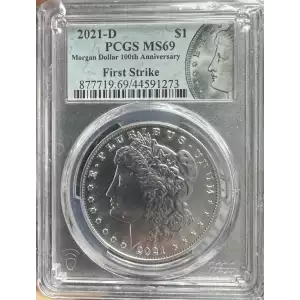 2021-D $1 Morgan Dollar 100th Anniversary First Strike (2)