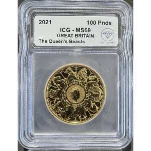 2021 Great Britain Queen's Beast Completer Series ICG MS69 - IDC verified (2)