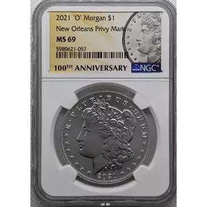 2021 'O' Morgan Dollar NGC MS 69