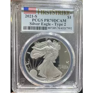 2021-S $1 Silver Eagle - Type 2 First Strike, DCAM