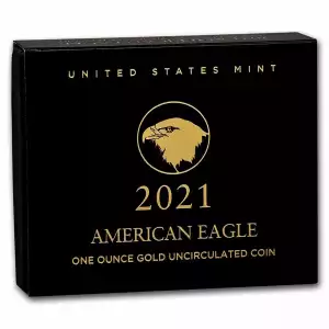 2021-W 1 oz Burnished Gold Eagle (Type 2) (w/Box & COA) (3)