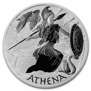 2022 1 oz Tuvalu Silver Gods of Olympus Athena Coin (2)