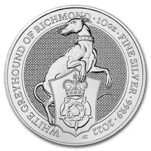 2022 10 oz Silver Queen's Beasts The White Greyhound (2)