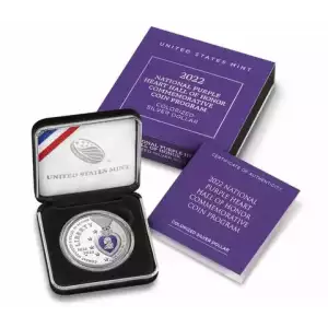 2022 National Purple Heart Hall of Honor Commemoratice Coin program - Colorized Silver Dollar (2)