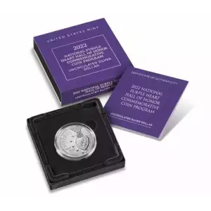 2022 National Purple Heart Hall of Honor Commemorative Coin program - Uncirculated Silver Dollar