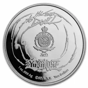 2022 Niue 1 oz Silver Yu-Gi-Oh! Game Flip Coin 25th Anniv