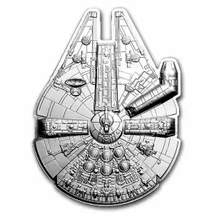 2022 Niue 3 oz Silver $2 Star Wars Millennium Falcon Shaped Coin (5)
