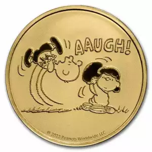 2022 Peanuts Lucy Pulls the Football 1 oz Gold Coin (2)