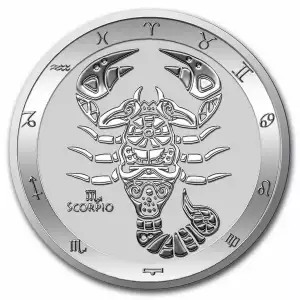 2022 Tokelau 1 oz Silver $5 Zodiac Series: Scorpio