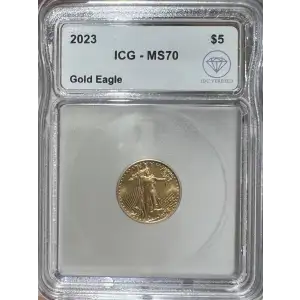 2023 $5 American Gold Eagle ICG MS70 IDC Verified