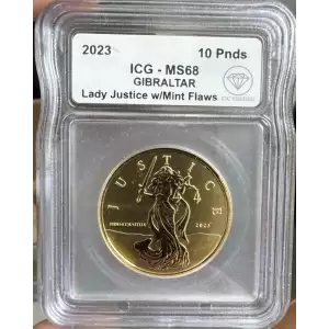 2023 Gold Gibraltar Lady Justice ICG MS-68 IDC Verified (2)