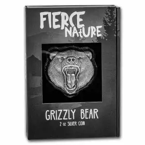 2023 Niue 2 oz Silver $5 Fierce Nature - Grizzly Bear (2)