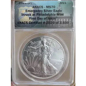 2023 (P) American Silver Eagle ANACS MS70 First Day of Issue (2)