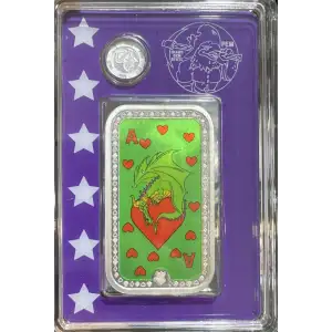 2025 1 oz Silver Postal Express Mint Playing Cards - Ace (With 1 Gram Round) [DUPLICATE for #560700]