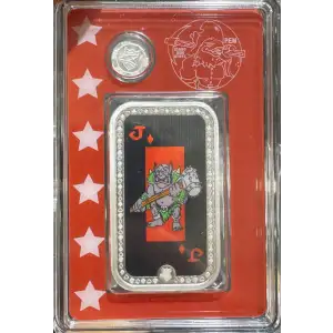 2025 1 oz Silver Postal Express Mint Playing Cards - Jack (With 1 Gram Round) (2)