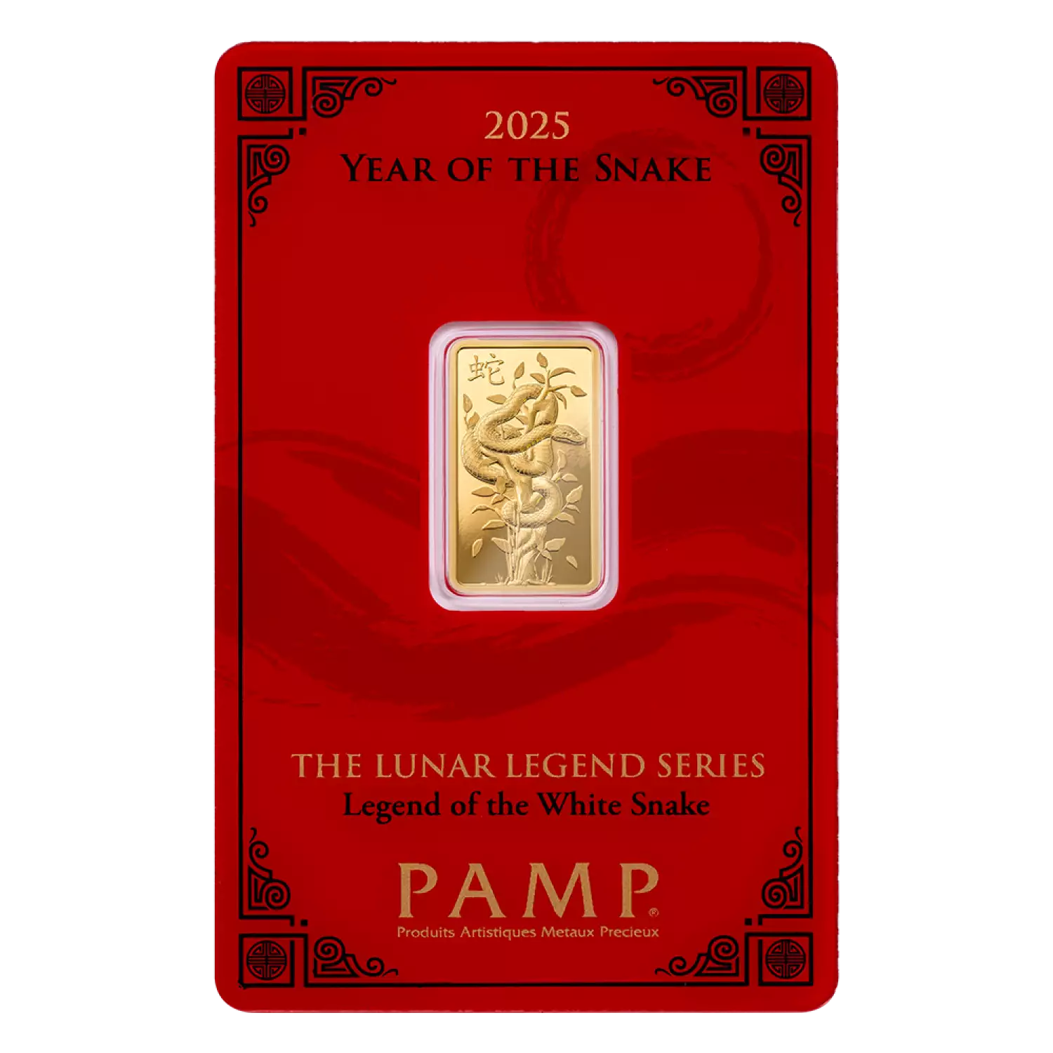 2025 5g PAMP Gold Bar Year of the Snake IDC COIN & BULLION