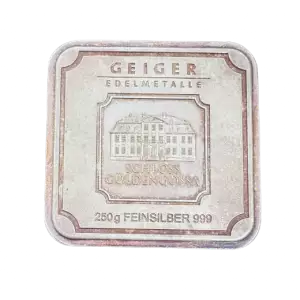250 Gram Geiger Silver Bar (Toned)