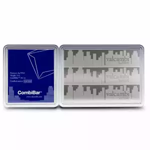 3 x 1oz Valcambi Silver CombiBar