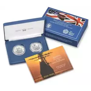 400th Anniversary of the Mayflower Voyage Silver Proof Coin and Medal Set (5)