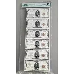 $5 1929 small brown seal. Small National Bank Notes 1800-2