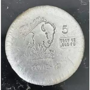 5 oz Bison Bullion COVID 19 Silver Round - Special issue