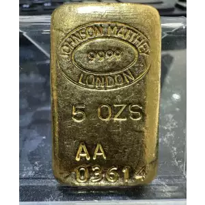 5 oz Johnson Matthey Gold Bar (2)