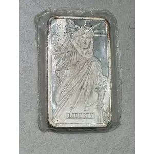 5 oz Silver Engelhard Bar Statue of Liberty MTB (MTB Reverse)