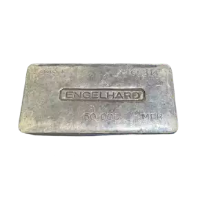 50 oz Engelhard Silver Bar MFR (50 Minted)