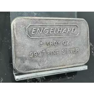 5oz Engelhard Silver Bar - Logo Back