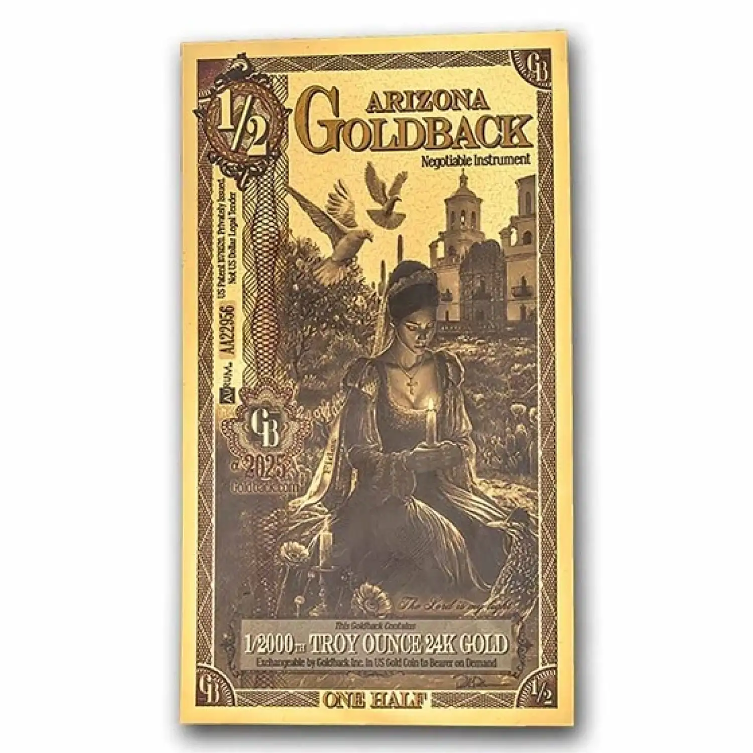 Arizona 1/2 Goldback Note (2025 Alpha Series) Limited 1st Edition