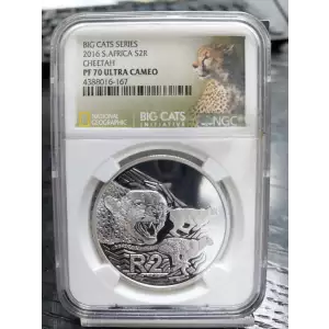 BIG CAT SERIES 2016 South Africa S2R Cheetah PF 70 Ultra Cameo 