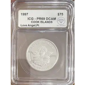 Cook Islands $75 Love Angel Platinum