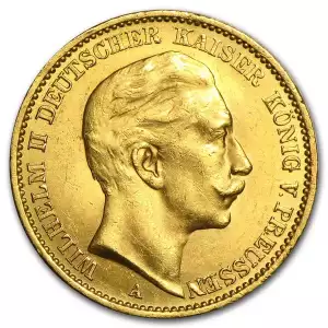 Germany Gold 20 Marks Prussia William II 